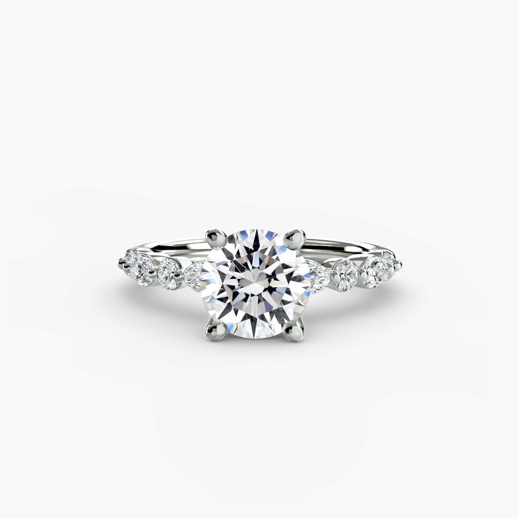 Solitaire with Eternity Pavé